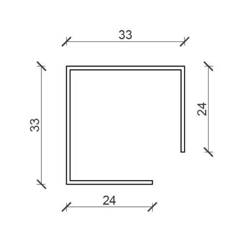 Samlemuffe Blank 25 x 25 x 60 mm