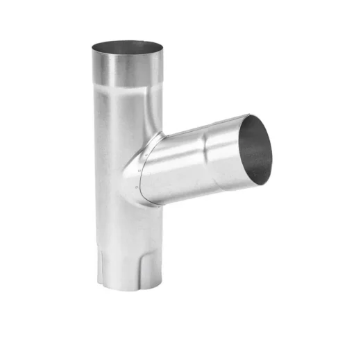Plannja grenrør 70° til 90 mm rør i Silver stål Plannja grenrør 70° til 75 mm rør i Silver stål