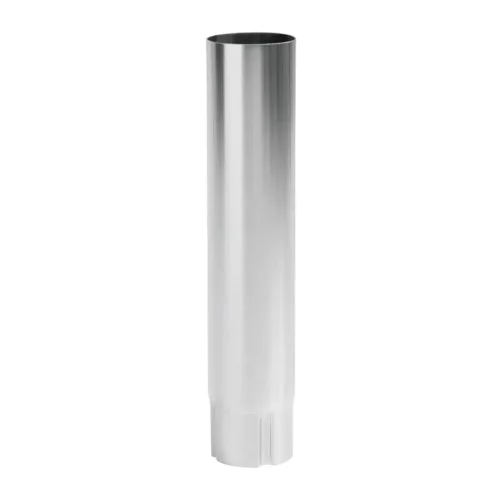 Plannja nedløbsrør 75 mm i 1 meter Silver stål Plannja nedløbsrør 90 mm i 1 meter Silver stål