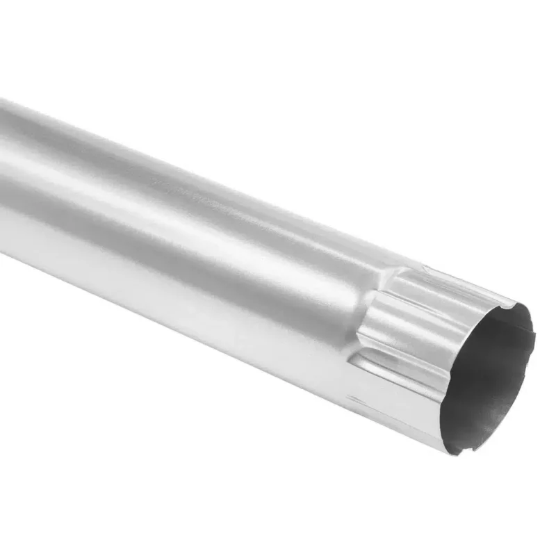 Plannja nedløbsrør 75 mm i 3 meter Silver stål