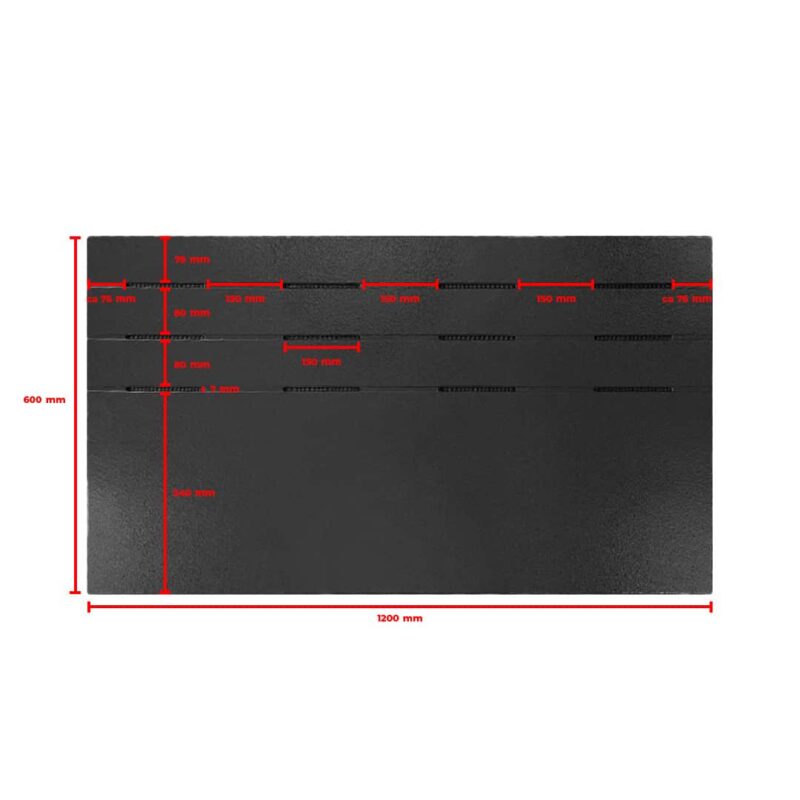 SCG Udhængsplade Half-Lining Sort m/ventilation 7 SCG Udhængsplade Half-Lining Sort m/ventilation