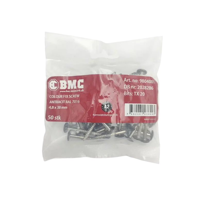 BMC Colour Fix skrue 4,8 x 38 mm Antracit 1 Colour Fix skrue 4,8 x 38 mm Antracit
