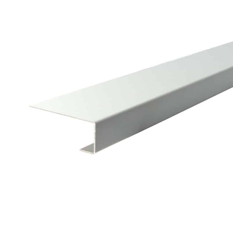 Enkel endekant 16 x 45 x 2500 mm Hvid