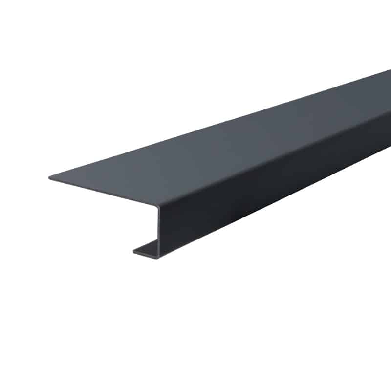 Enkel endekant 16 x 45 x 2500 mm Hvid