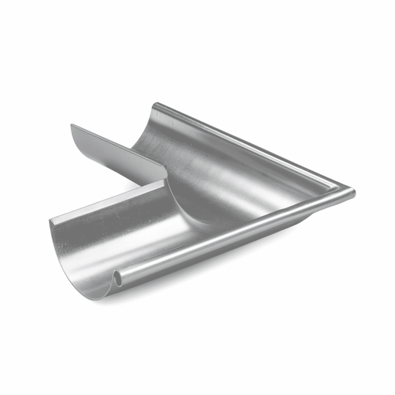 Plannja Gering udvendig 90° 150 mm i Silver stål 1 Plannja Gering udvendig 90° 150 mm i Silver stål