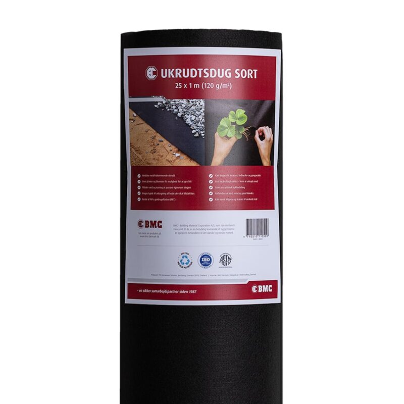 BMC Ukrudtsdug 120g 1 x 25 m Sort 1 BMC Ukrudtsdug 120g 1 x 25 m Sort