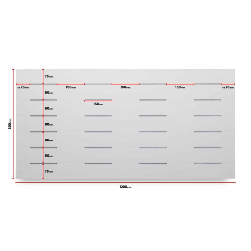 SCG Udhængsplade Lining Hvid m/ventilation